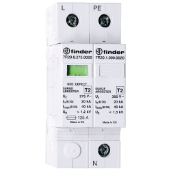 Finder 7P.22.8.275.0020 Surge arrester Type 2 1 phase replaceable module
