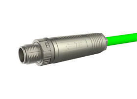 Złącze wielostykowe przemysłowe 8-pinowe M12 Montaż na kablu Wtyczka TE Connectivity