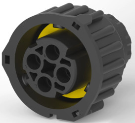 Socket, unequipped, 4 pole, straight, 4 rows, black, 1-1719434-1