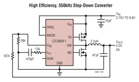 No R, Low Input Voltage, Synchronous DC/DC Controller with Output Tracking