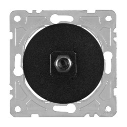 Gniazdo antenowe SAT, kolor czarny, montaż podtynkowy, OVAL Electromalt OVA1015B