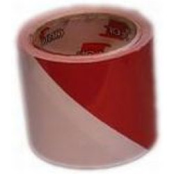 Taśma ostrz. biało-czerw.TO-6 100m/80mm EP-Op 18.6