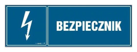 ZNAK - HH011 Bezpiecznik 30 x 10 cm FN - Folia samoprzylepna