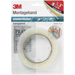 3M 8899195 PX5011 Double sided Adhesive Tape Transparent 5 m x 19 mm 1 pc
