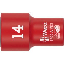 Wera 05005940001 8790 A VDE Zyklop Socket insulated With 1/4&quot; Drive 14 x 41mm