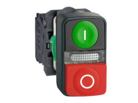 HARMONY XB5 Przycisk podwóny zielony/czerwony LED 24V XB5AW73731B5 SCHNEIDER ELECTRIC