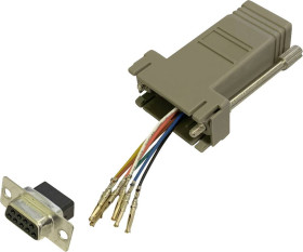 Adapter BKL Electronic 10121106 złącze żeńskie D-SUB 9-pin - złącze żeńskie RJ45