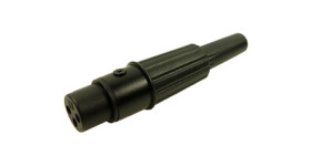 Złącze XLR 3 -pinowe Montaż na kablu XLR Żeński Czarny