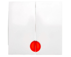 B.Kwadrat Klawisz podwójny z czerwoną soczewką białe 5316278999