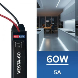 Zasilacz LED hermetyczny SLIM wodoodporny IP67 12V 5A 60W VESTA-60 HOROZ