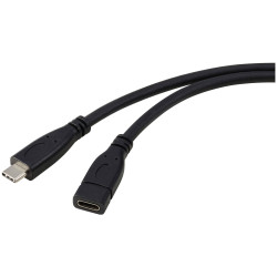 Renkforce RF-5720414 USB cable USB 3.2 Gen 1 USB-C plug/socket 1.00 m Black