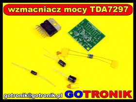 Wzmacniacz TDA7297 mocy audio 2 x 15W - zestaw do samodzielnego montażu