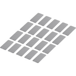 Toolcraft 1563940 Adhesive Reflective Strips Silver 50x25mm 20pcs For Safety