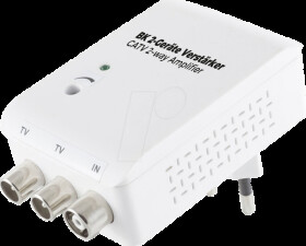 BS15-15002 Aerial amplifier, dual, 20 dB, IEC