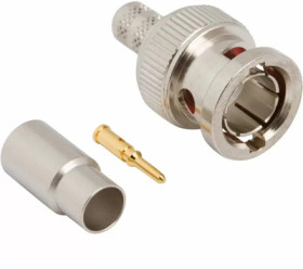 BNC plug 75 Ω, RG-59, Belden 1826A, Belden 89108, Belden 89259, crimp connection, straight, 112544