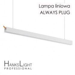 Lampa LED HanksLight,white,liniowa,alu,zwiesz,wtyczka-opcja łączenia,1200mm,down36W,4000K L4702120 (always plug)