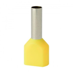 Końcówka tulejkowa izolowana HI 2x4,0/12-zo żółta (100 szt.) Al/Cu