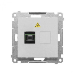 Simon 55 Gniazdo światłowodowe / optyczne pojedyncze SC/APC (moduł) Aluminium mat TGS1.01/143