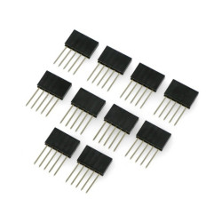 Gniazdo proste 1x5pin raster 2,54mm - pionowe długie - 10szt.