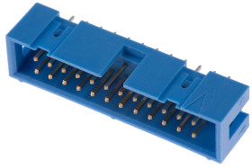 Listwa stykowa PCB 24-pinowe AMP-LATCH raster: 2.54 mm Prosty 2-rzędowe TE Connectivity Otwór przelotowy 250 V W osłonie