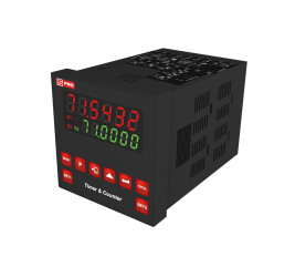 Licznik sekund 100 → 240 V AC Resetowanie Automatyczne, ręczne RS PRO LED 6-cyfrowy Licznik, timer programowany