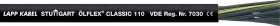LAPP 1119251/1000 Przewód sterowniczy ÖLFLEX® CLASSIC 110 BK, 25 G 1 mm², 1000 m
