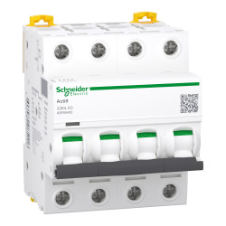 Wyłącznik nadprądowy MCB, Typ K, 4P, 3A, 500V, Schneider Electric, Acti9 iC60