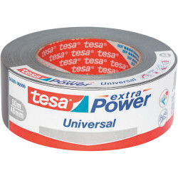 tesa&#xAE; 56389 Extra Power Universal Fabric Tape - Silver - 48mm x 50m