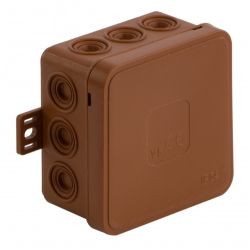 Puszka instalacyjna natynkowa typu KLIK 85x85x41mm hermetyczna IP54 brązowa ViPlast