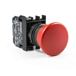 Przycisk dłoniowy powrotny, 1NC, grzybek 40mm, czerwony T0-B200MK