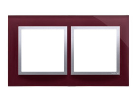 SIMON 54 Ramka 2 podwójna Nature-Szkło KUSZĄCA ŚLIWKA IP20/IP44* (*IP44-należy zastosować zestaw uszczelek DUN2) DRN2/89 KONTAKT