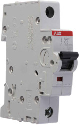 Wyłącznik nadprądowy MCB, Typ C, 1-biegunowy, 3A, 230V, 72V, na szynę DIN, ABB S201-C3, S200