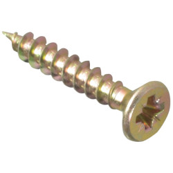 ForgeFix MPS425Y Multi-Purpose Pozi Screw CSK ST ZYP 4.0 x 25mm Box 200