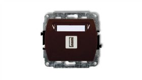 Trend Gniazdo Pojedyncze Usb-Aa Brązowy 4Gusb-1