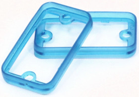 Aperture, PC, (L x W x H) 42.43 x 22.93 x 1.63 mm, blue, for enclosure, 1455DBTBU