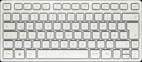 JK-7100DE-0 Keyboard, Bluetooth, white, compact, DE