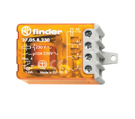 Przekaźnik mocy 230V ac DPST Finder 4W Montaż na panelu 6500Ω Śruba