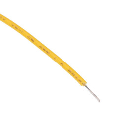 Yellow UL1015 24AWG 11/0.16mm Tinned Copper Stranded Wire (price per metre)