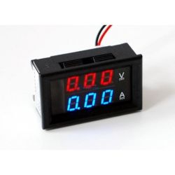 Woltomierz i amperomierz LED 100V, 10A DC