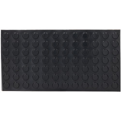 R-TECH 310027 PU Round Protective Feet &#xD8;19.0 x 4.0 - Black - Sheet 84