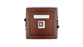 Deco Gniazdo Pojedyncze Usb-Ab Brązowy Metalik 9Dgusb-3