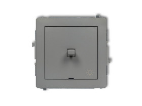 DECO Wyłącznik zwierny przycisk "światło" w stylu amerykańskim szary mat 27DWPUS-5 KARLIK