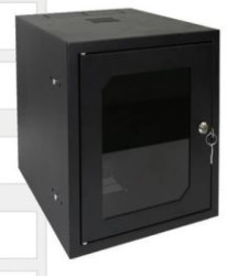 Obudowa wisząca 10 6U 310x300mm IP30 RAL9005 (drzwi przeszklone) SZW-10-6U-30-DS-C 19-7002SZW-10-4U-30-DS-C