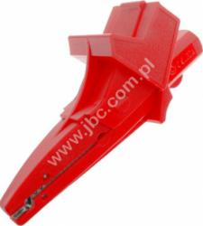 5004-LM-IEC-RT Krokodylek bezpieczny z gniazdem 4mm, rozwarcie szczęk 25mm, 1000 V=, kat.III, czerwony, ELECTRO-PJP, jak WAKRORE