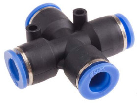 Złączka pneumatyczna Wciskane 12 mm Wciskane 12 mm RS PRO Adapter krzyżakowy do rur