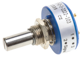 Potencjometr 10kΩ typ Obrotowy Vishay średnica wału 6,35 mm 1W długość wału 22.2mm średnica 22.23mm Montaż panelowy