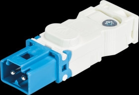 91.922.3353.0 Connector - screw connection, plug, light blue