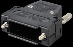 165X10149XE D-sub cap for 15-pin D-sub, black, straight