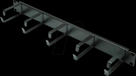 26990310 19" 1 U cable routing panel, RAL 9005 deep black