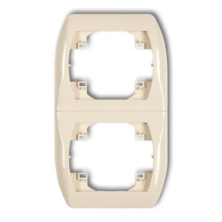 TREND Ramka pionowa podwójna beżowy 1RV-2